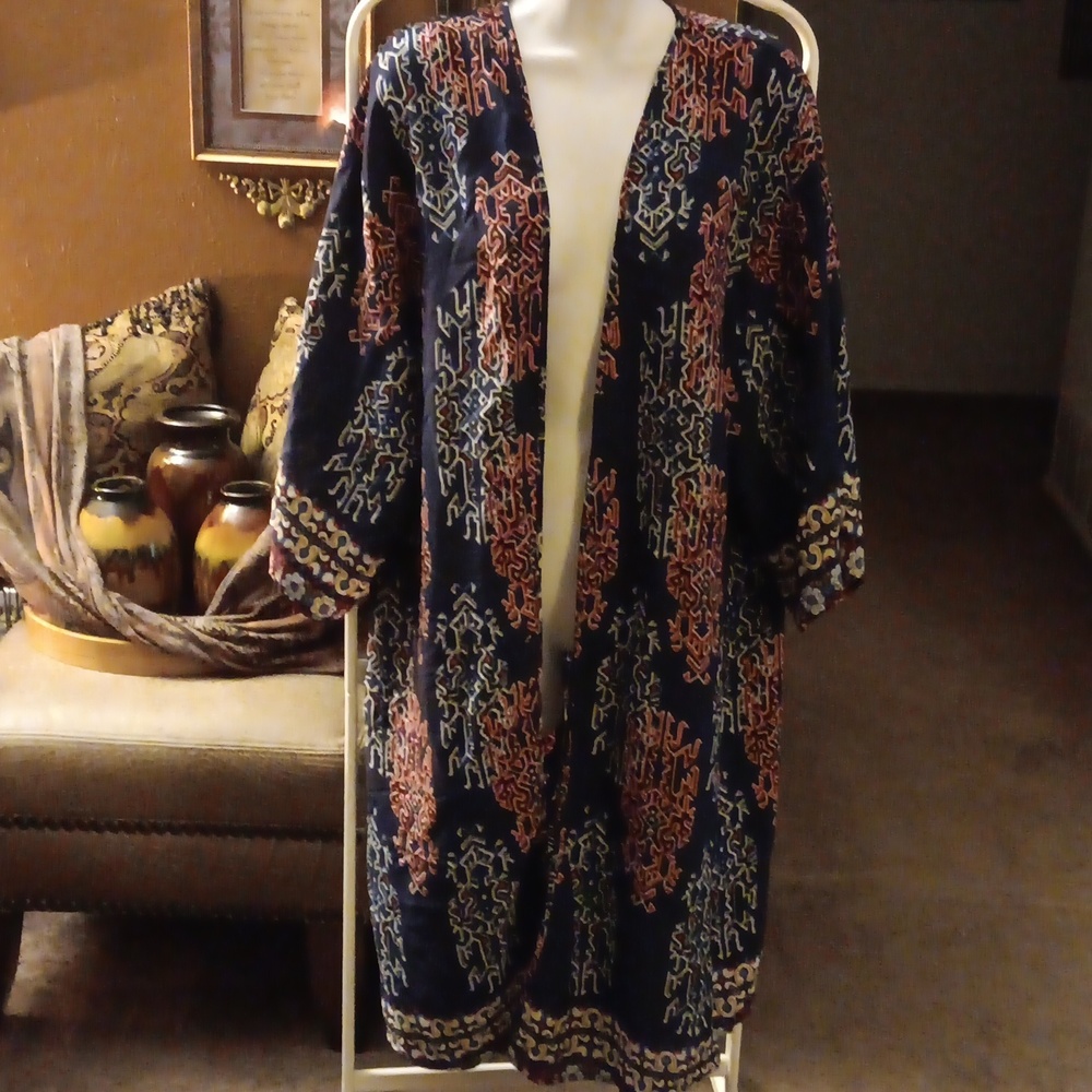 3/4 Sleeve Midi Kimono